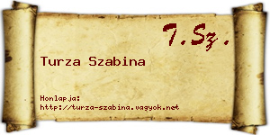 Turza Szabina névjegykártya